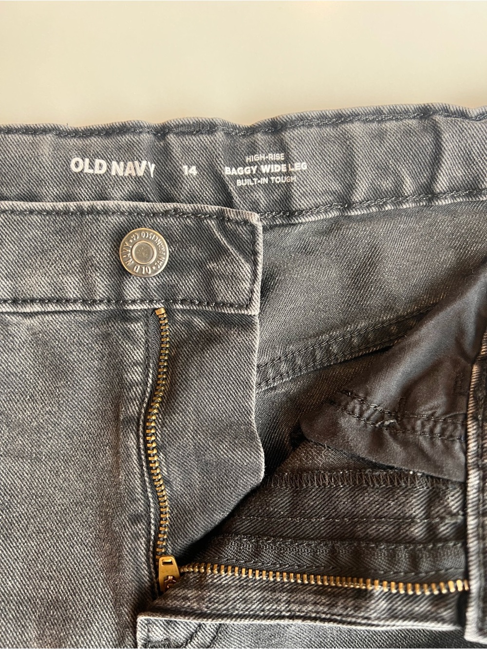 Old Navy Girls Sz 14 Wide Leg Jeans - Picture 3 of 6